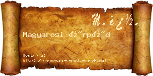 Magyarosi Árpád névjegykártya